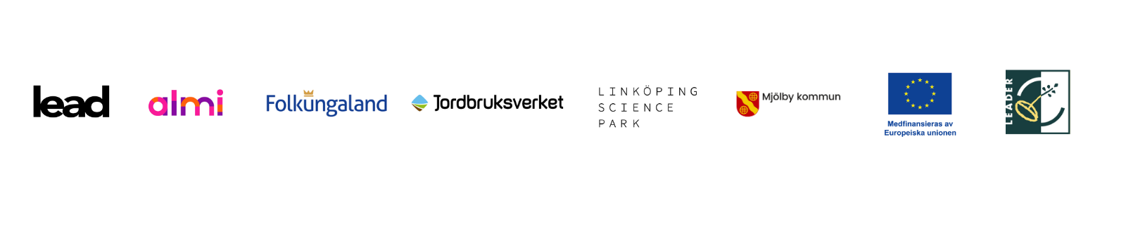 Grantigos partners: LEAD, Almi, Folkungaland, Jordbruksverket, Linköping Science Park, Mjölby kommun, Europeiska unionen, LEADER